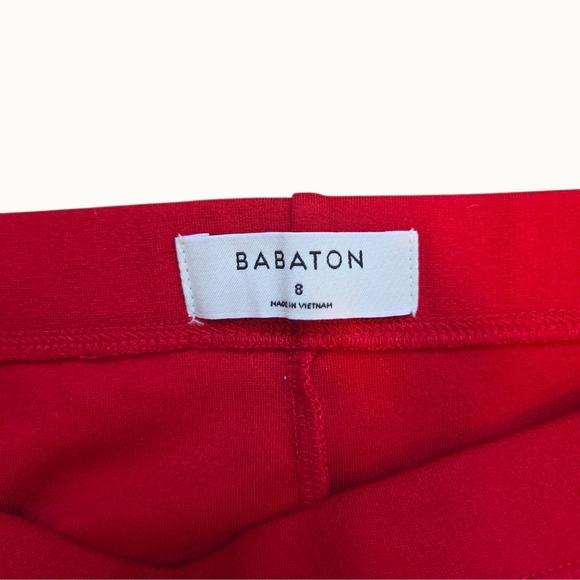 Babaton High-Waisted Midi Pencil Skirt Size 8 | Side Slit | Red - Picture 4 of 5